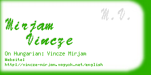 mirjam vincze business card